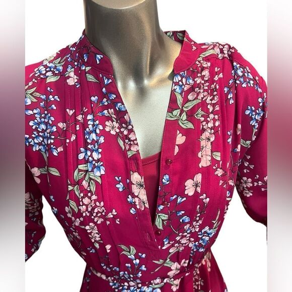 Nanette Lepore Floral Belted Dress - Size 8 - Picture 3 of 5